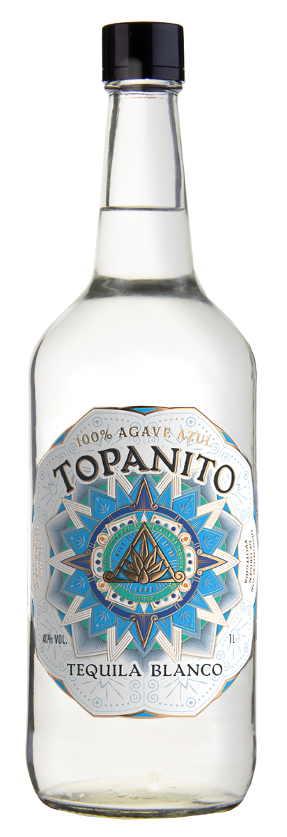 Topanito Blanco Tequila 100% Agave 40% Vol. 1l