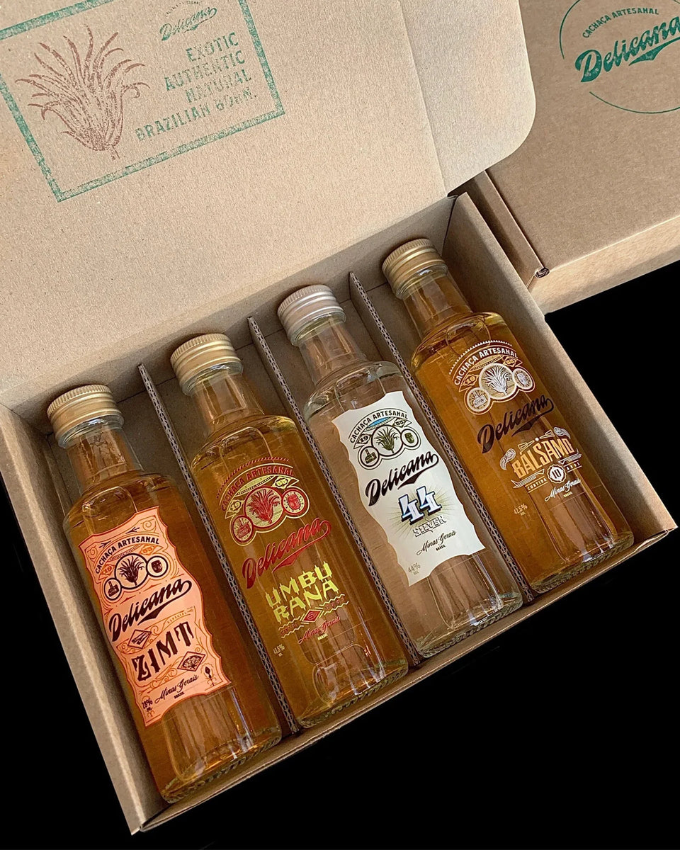 Cachaça Delicana 4er Set je 100 ml
